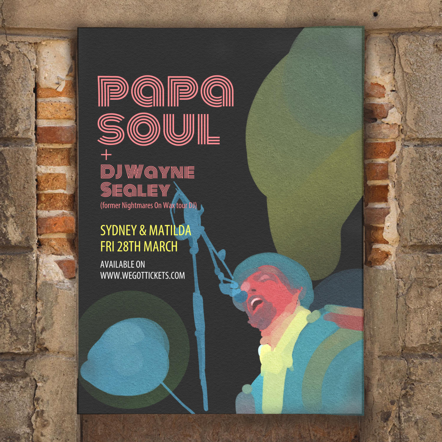 Psychedelic soul band poster