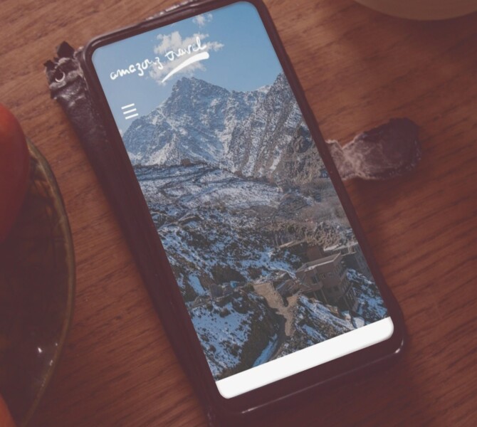 Web design for Amazouz Travel UI for a travel company designed by Engine Head Studio